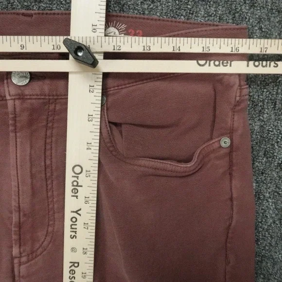 Faherty Pants Men 33x28 Red Stretch Terry 5 Pocket Chino Trousers